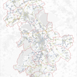 Übersichtskarte aller Landes-, Bundes- und Kreisstraßen im Kreis Düren