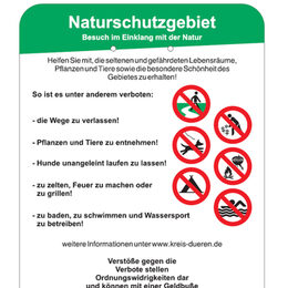 Flyer "Naturschutzgebiet Rurauen" - Besuch im Einklang mit der Natur