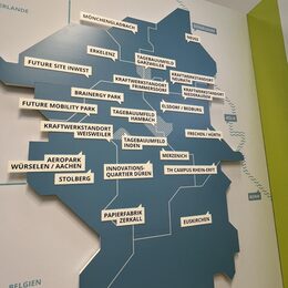 Karte der Region mit wichtigen Punkten zum Strukturwandel