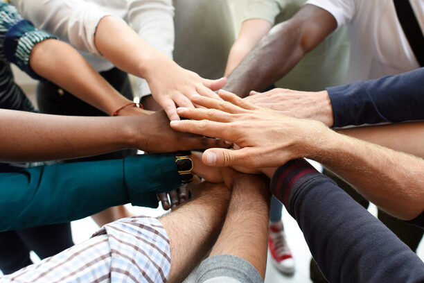 Startup Business People Teamwork Cooperation Hands Together