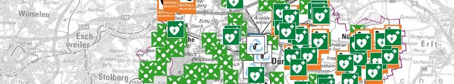 Karte mit den Hilfsangeboten